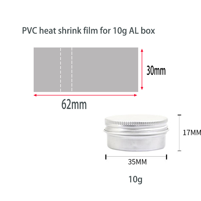 Event Party Box - 200ピース/ロットpvc熱収縮フィルムのための5グラム15グラム30グラム50グラム100グラムアルミ瓶ワックス缶ボックスリップグロスケース