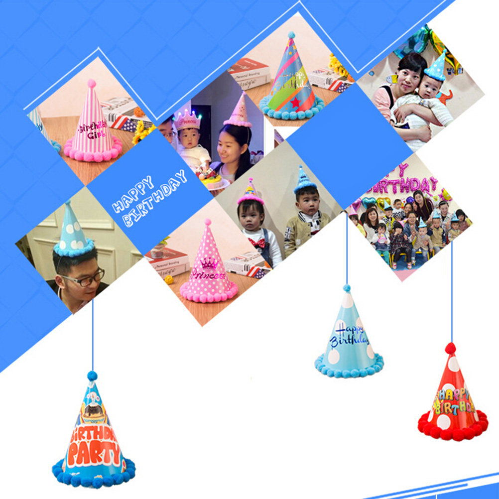 12個入り、誕生日パーティー用の円錐形帽子。ケーキをテーマに - Party Hat Cone のレビューと価格