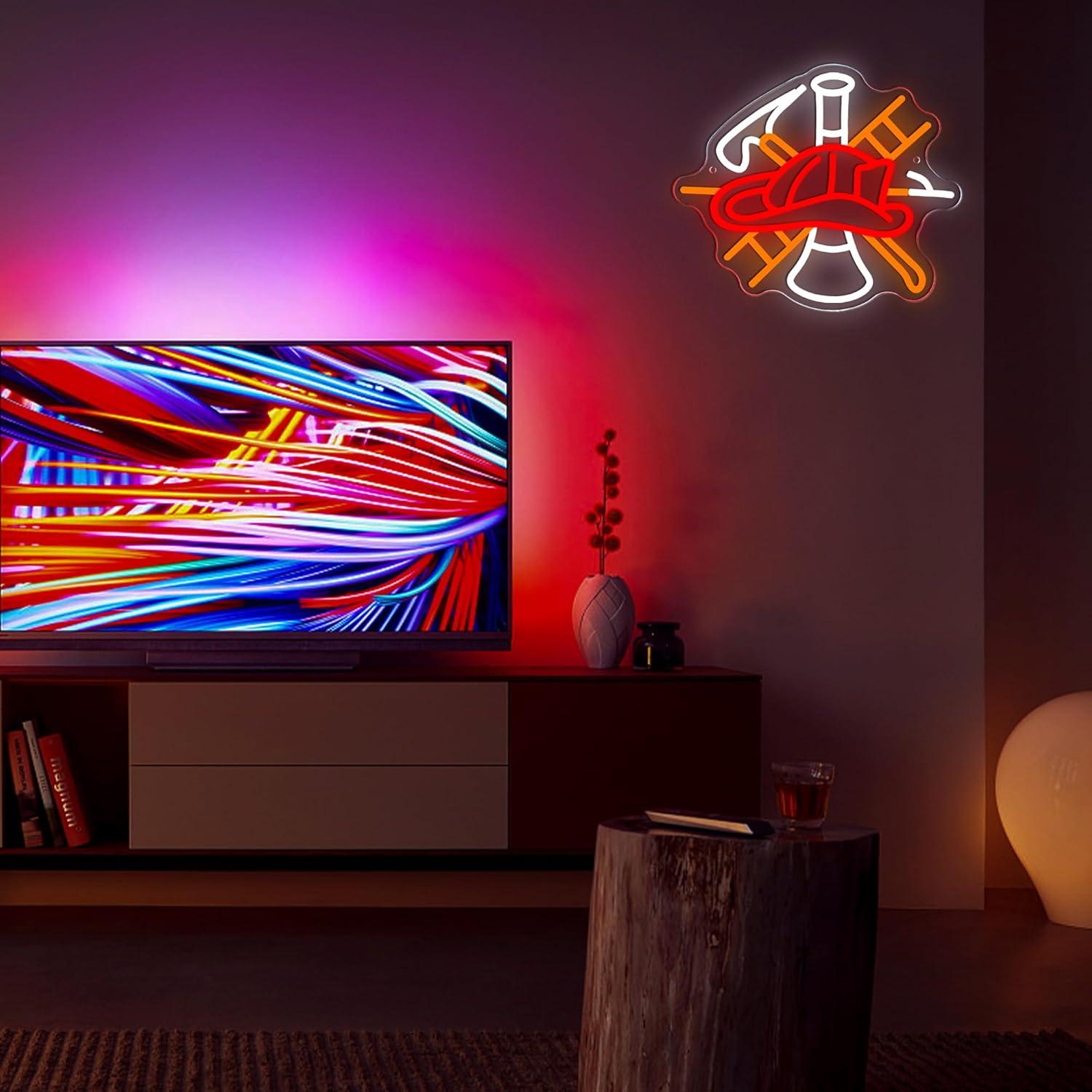 消防士用ガスマスクのネオンサイン。USB接続で調光可能なLE - Neon Sign Party のレビューと価格