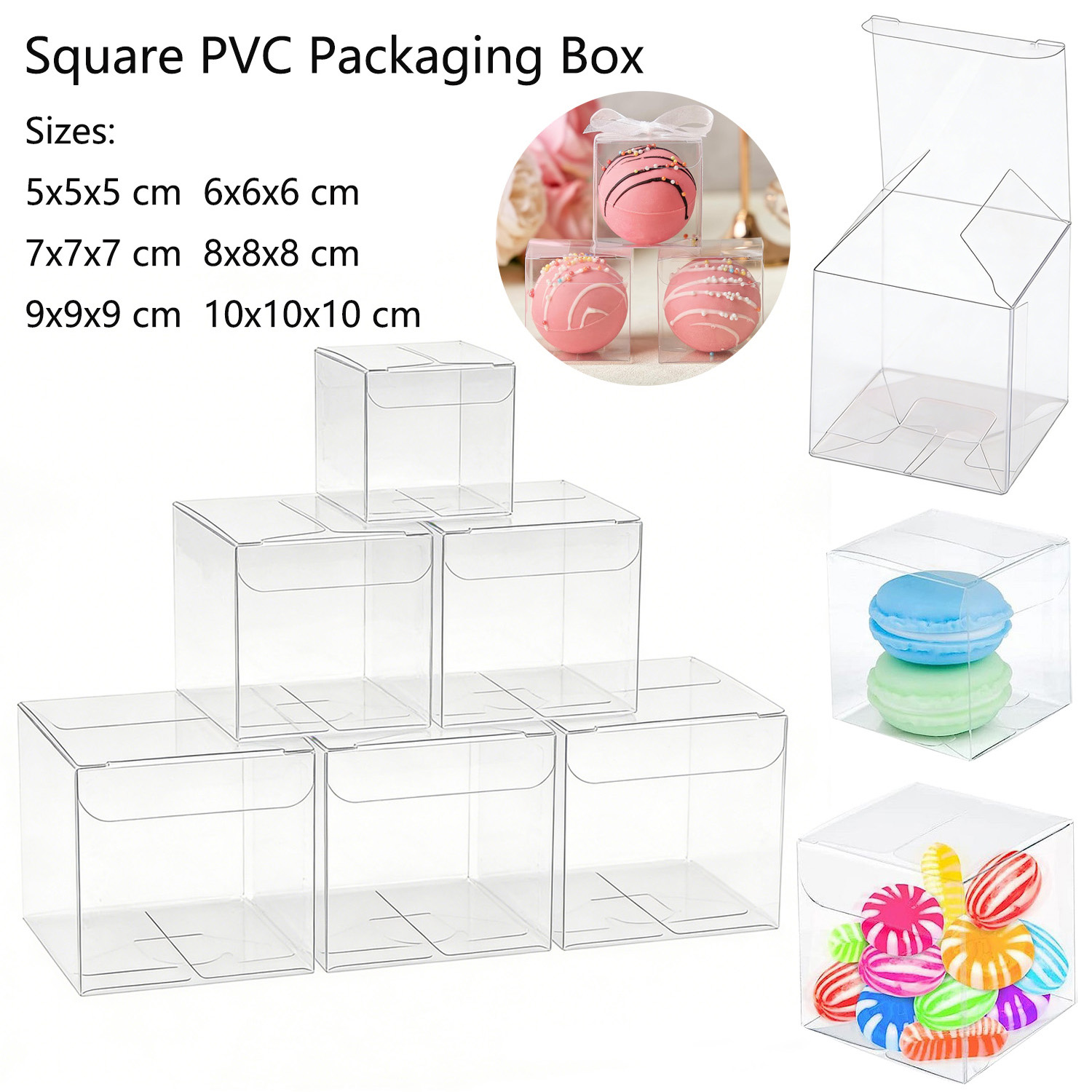10個～50個入り、正方形の透明PVC製折りたたみ式ディスプ - Event Party Box のレビューと価格