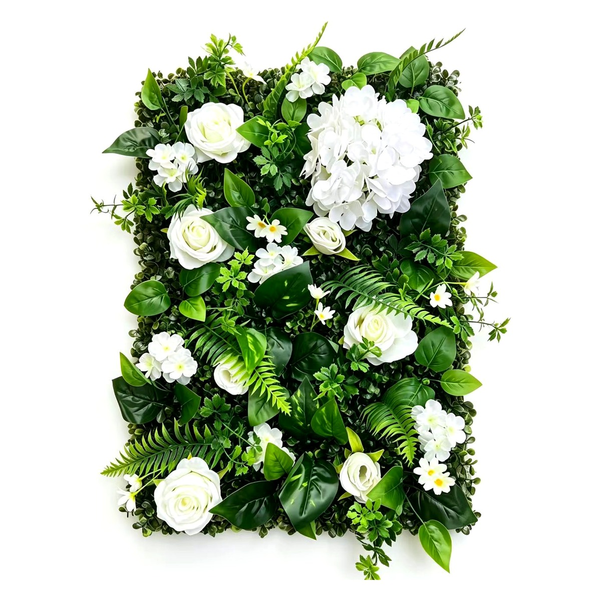 造花壁パネル 40x60cm 人工ひまわり、バラ、デイジーの - Flower Wall Panel のレビューと価格